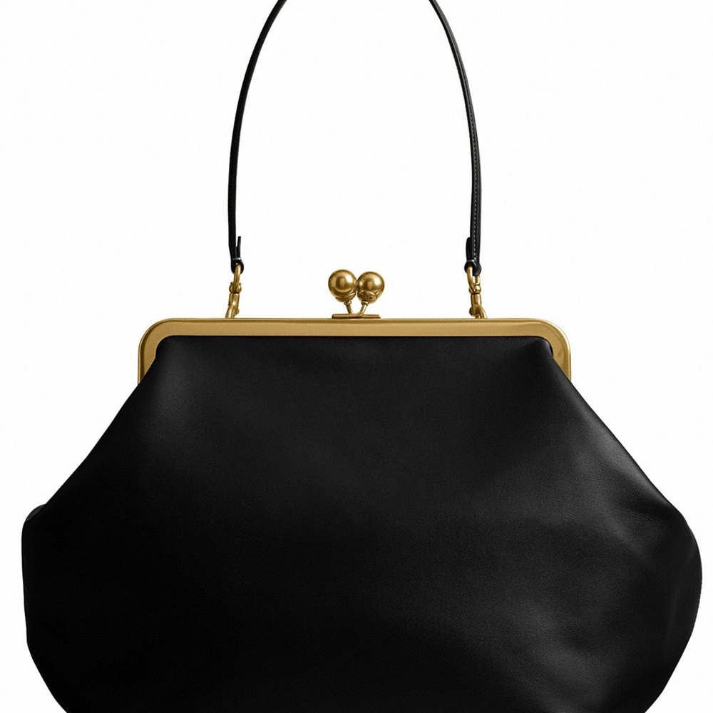 Coach Black Shoulder Bag with Gold Accents - Picture 2 of 3